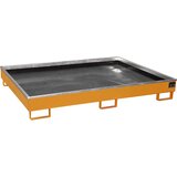 eurokraft pro regalna talna kadica z vstavkom iz pe, prestrezna prostornina 240 l, dxšxv 1765 x 1315 x 255 mm, oranžne barve, od 3 kosov Cene