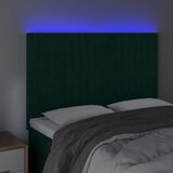  LED uzglavlje tamnozeleno 144x5x118/128 cm baršunasto | Eponuda.com
