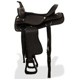 Western Sedlo, Uzda i Obujmica Prava Koža 16 " Crno | shoptok.hr