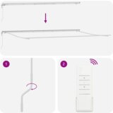 vidaXL avtomatska retraktibilna tenda bela 600x300 cm, zamenjava tkanine za tenda 6x3 m bela | Shoptok.si