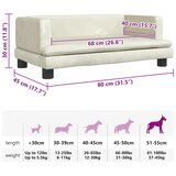 Krevet za pse krem 80 x 45 x 30 cm baršunasti | Eponuda.com
