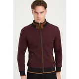 Dewberry 1021 MEN'S SWEATSHIRT-DOTTED BURGUNDY Cene