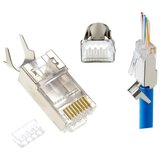  LC-PTF7-01/100 Zasticeni modularni CAT7 prolazni utikac 15u pozlacen, FTP, SFTP, 100 kom. Cene
