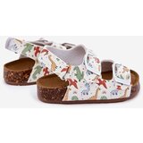 Boto Children's sandals on cork sole with buckles dinosaurs multicolor Thessa | ePonuda.com