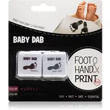 Foot & Hand Print Purple & Grey barva za otroške odtise 2 ks 2 kos