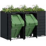  Skladištenje kanti za 3 kante Crna 204 x 77,5 x 121,5 cm | shoptok.hr