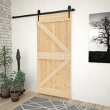 Furnova Drsna vrata s kompletom vodil 80x210 cm trdna borovina, (21944844) Cene