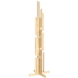 Obešalnik iz masivnega bora v naravni barvi 60x186 cm Keeper –