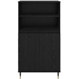  Visok predalnik Črna 60 x 36 x 110 cm Konstruiran les, (5000217252) | Shoptok.si