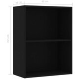 vidaXL Knjižnica črna 60x30x76,5 cm iz umetnega lesa | Shoptok.si