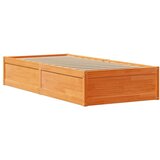  Okvir kreveta s uzglavljem voštano smeđi 100x200 cm od borovine | shoptok.hr