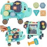 Slon Montessori manipulativna tabla – sorter, kladivo in bloki 26 cm - Rojstni dan - Za 1 leto | Shoptok.si