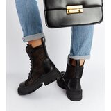 Gemre Waldeck Women's Black Lace-Up Ankle Boots with Cutouts | ePonuda.com