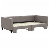  Dnevni krevet na razvlačenje smeđesivi 100 x 200 cm od tkanine | shoptok.hr