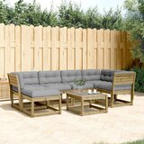  6-dijelni set vrtnih sofa od impregnirane borovine s jastucima | shoptok.hr