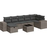 vidaXL 8-dijelni set vrtnih sofa od poliratana s jastucima sivi | shoptok.hr
