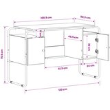  Stol s pohranom Dimljeni hrast 120 x 50,5 x 75,5 cm | shoptok.hr