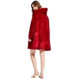 VERKGROUP HOODIE rdeča odeja z rokavi in belo žepno obrobo | Shoptok.si