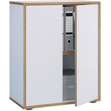 P & B ARHIVSKA OMARA bela, medeni hrast | Shoptok.si