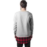 Urban Classics long flanell bottom open edge crewneck gry/blk/red | ePonuda.com