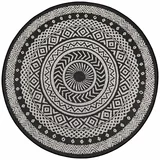 Ragami crno-sivi vanjski tepih krug, Ø 160 cm