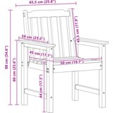 vidaXL vrtne jedilne stolice 4 kosi bele 65,5x55,5x88 cm HDPE | Shoptok.si