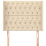  Uzglavlje s ušima krem 93x16x118/128 cm od tkanine | shoptok.hr