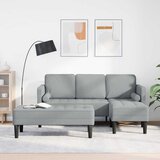 Set sofe s jastukom 2 pcs Svijetlo siva Poliester | shoptok.hr