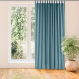  Curtain MILANA color blue style classic 10cm tab tops chenille 280x300 HOMEDE | shoptok.hr