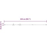 vidaXL Komplet kliznih vrata ormarića 244 cm ugljični čelik | shoptok.hr