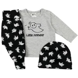 ,Komplet za bebe Little Monster, mali sivi, hlačice+majica+kapa 536260LMS