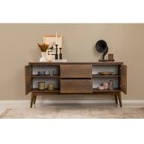 Hanah home vina 01 0900 walnut stone (produžni trpezarijski sto, stolice i konzola (6 komada)) | ePonuda.com