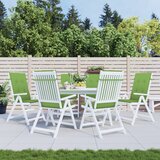 Jastuci za stolice 4 kom prošarano zeleni 120x50x4 cm tkanina | shoptok.hr
