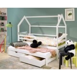 Drveni dečiji krevet Disney sa dodatnim krevetom i fiokom - beli - 160/180x80 cm cene