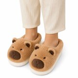  Plush Capybara House Slippers With Ears Warm Soft Beige Size 34-35 | Shoptok.si