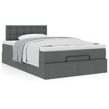 vidaXL Okvir za krevet s madraca tamnosivi 120x190 cm od tkanine | shoptok.hr