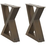  Noge za klub stolić 2 kom. Prirodni čelik 30 x (30-31,3) cm Čelik | shoptok.hr