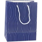  Paper Gift Bag Silver Wavy Lines 23 x 18 x 10.5 cm | Shoptok.si