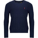Polo Ralph Lauren PULL COL ROND EN MAILLE TORSADEE LAINE CACHEMIRE Tamno plava Cijene
