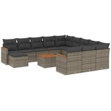  13-dijelni set vrtnih sofa od poliratana s jastucima sivi | shoptok.hr