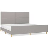  Za krevet s uzglavljem svjetlosivi 200x200 cm od tkanine | shoptok.hr