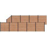 PANEL ograde 10 pcs WPC i aluminij Smeđa | shoptok.hr