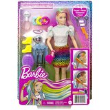 Barbie Mattel lutka - Modna #215 Roza top s potiskom z zvezdami, črne ravne lase (HRH13), (21381960) Cene
