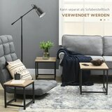  Set od 3 pomoćna stolića za uvlačenje industrijski dizajn okvir od crnog čelika ploča s imitacijom drveta | shoptok.hr