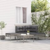 Maison Chic Seti vrtnega pohištva - Vrtna garnitura - Vrtni pohištvo set 5-delna z blazinami siv poli ratan, (21814071) | Shoptok.si