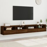 The Living Store Stenske TV omarice rjavi hrast 100x30x30 cm inženirski les - TV Stenska Omarica, (21555635) | Shoptok.si