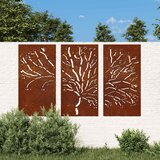  Vrtni zidni ukrasi 3 kom 105x55 cm čelik COR-TEN uzorak stabla | Eponuda.ba