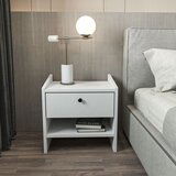 Hanah home Berlin - White White Nightstand | ePonuda.com