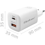 Qoltec 50765 mobile device charger Laptop, Portable gaming console, Power bank, Smartphone, Smartwatch, Tablet White AC Fast charging Indoor Cijene