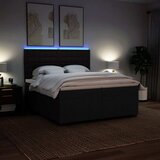  Krevet s oprugama i madracem crni 200x200 cm od tkanine | shoptok.hr